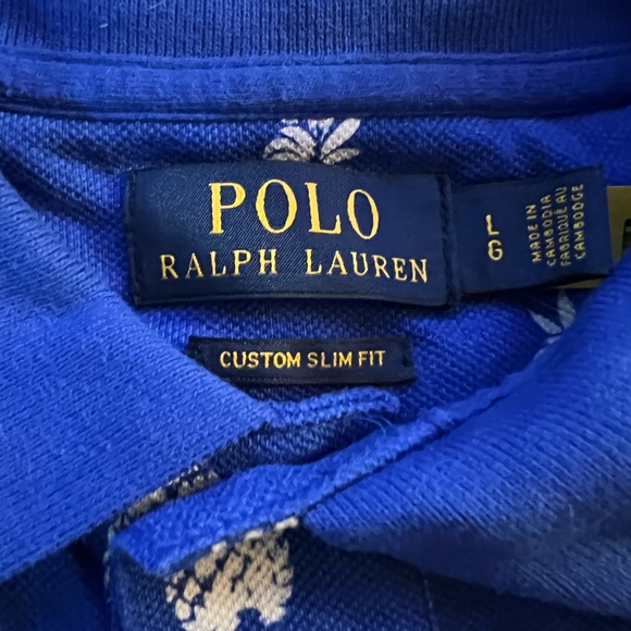 Ralph Lauren Polo Pineapple Blue Size Large - Picture 4 of 5